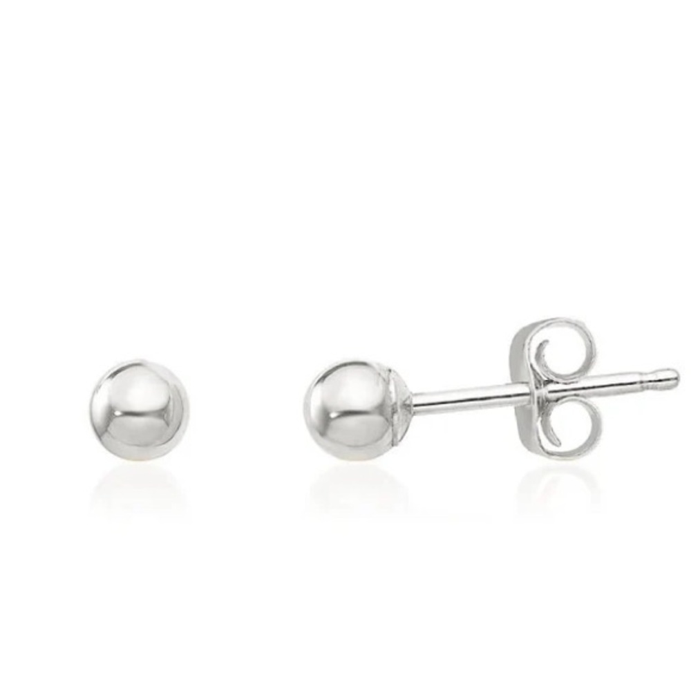 NEW Solid 14K White Gold Earrings